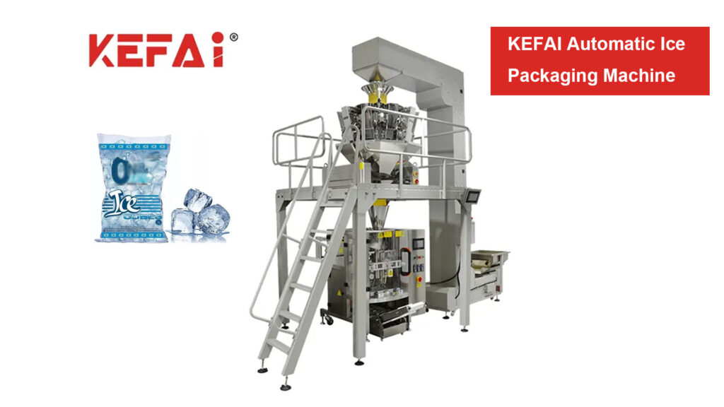 Μηχάνημα συσκευασίας KEFAI Αυτόματη Ζυγιστής πολλαπλών κεφαλών VFFS ICE Cube